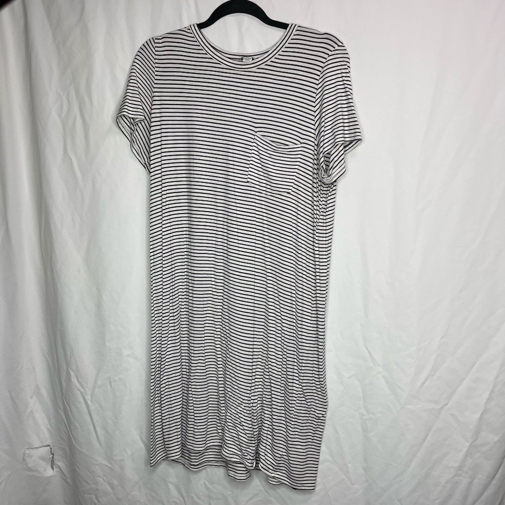 White and Black Stripe Dress